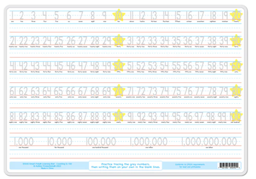 ASHLEY PRODUCTIONS Learning Mat Numbers Counting to 100*