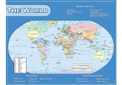 Teacher Created Resources World Map Chart*