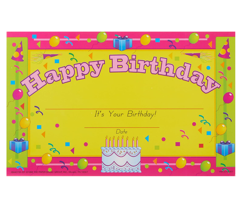 Happy Birthday Recognition Awards (D)*