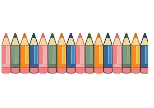 EUREKA S'Cool Era Die-Cut Pencils Deco Trim*