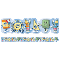 S'Cool Era Characters Extra Wide Deco Trim (D)*