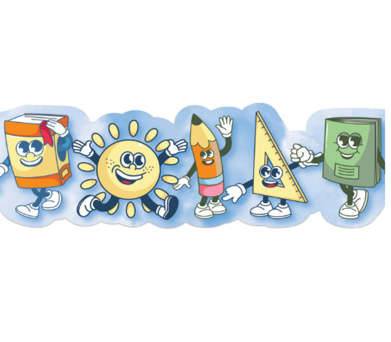 S'Cool Era Characters Extra Wide Deco Trim (D)*