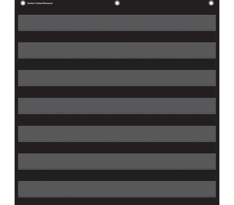 Black 7 Pocket Chart (28" x 28")*