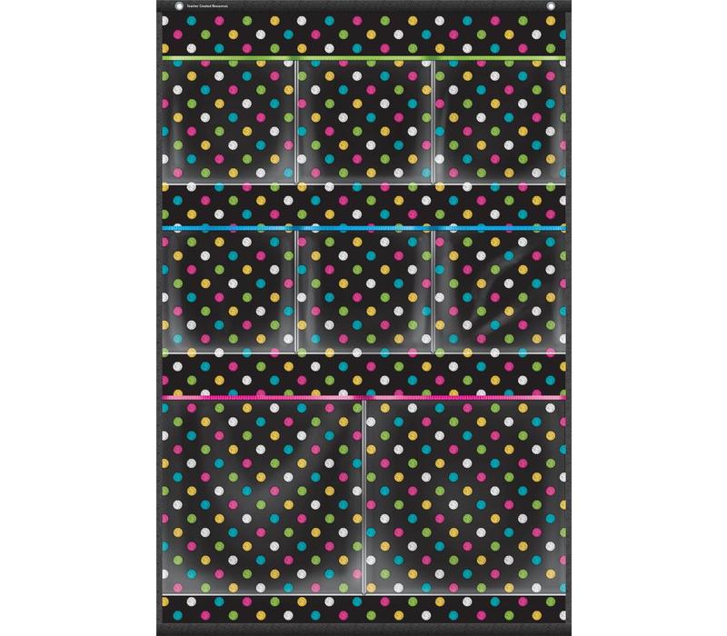 Chalkboard Brights 8 Pocket Small Storage Pocket Chart (15" x 23")