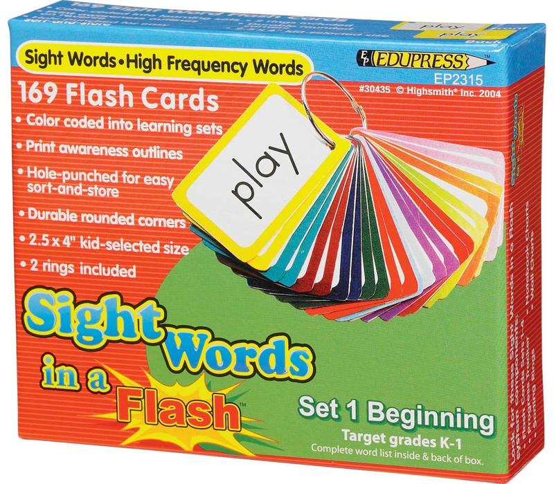 Sight Words in a Flash Cards, Set 1