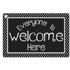 Everyone is Welcome Here BW Dots Floor Mat* (15.5" x23.5") *