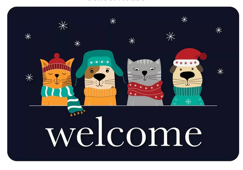 ASHLEY PRODUCTIONS Furry Friends Welcome  Floor Mat* (15.5" x23.5") *