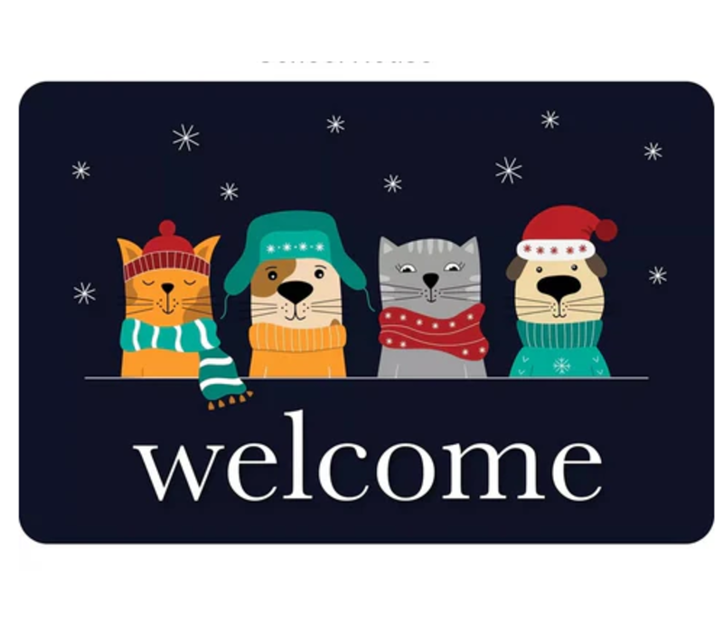 Furry Friends Welcome  Floor Mat* (15.5" x23.5") *