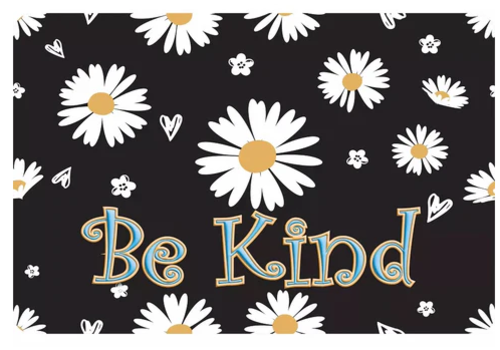 ASHLEY PRODUCTIONS Be Kind Daisies Floor Mat* (15.5" x23.5") *