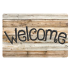 Natural Wood Plank Welcome Floor Mat* (15.5" x23.5") *