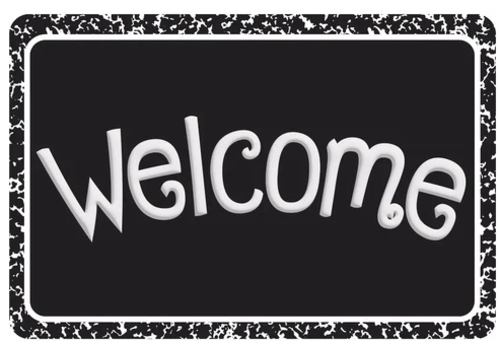 ASHLEY PRODUCTIONS Black Lined Composition Mat * 15.5" x 23.5"