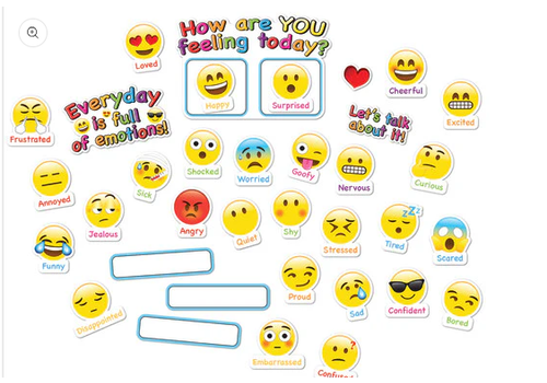 ASHLEY PRODUCTIONS Smart Poly® Mini Bulletin Board Set, Emoji Emotions*