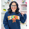 Lessons In Positivity Sequin Teacher Bow Sweater* medium