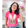 Lessons In Positivity Oh Bunny Pink Sequin Tee - medium*