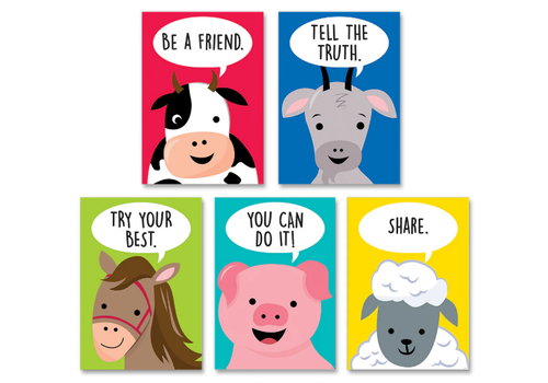 Creative Teaching Press Farm Friends Inspire U 5-Poster Pack*