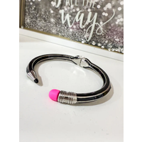 Teacher Pencil Bangle - black *