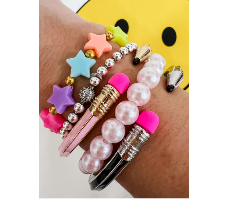 Teacher Pencil Bangle - black *