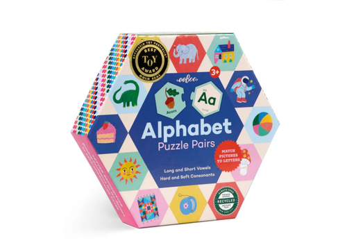Eeboo Alphabet Hexagon Puzzle Pairs*