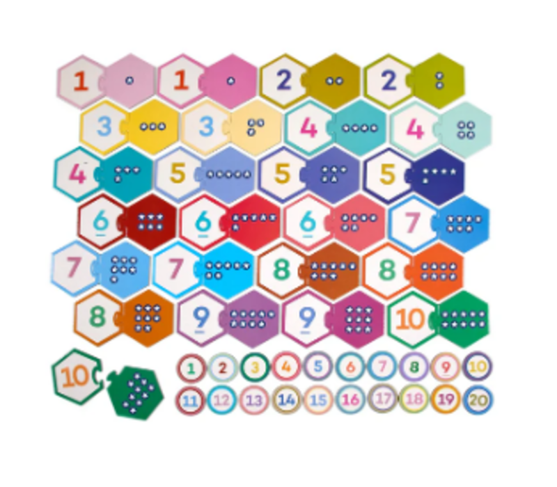 Numbers Hexagon Puzzle Pairs*