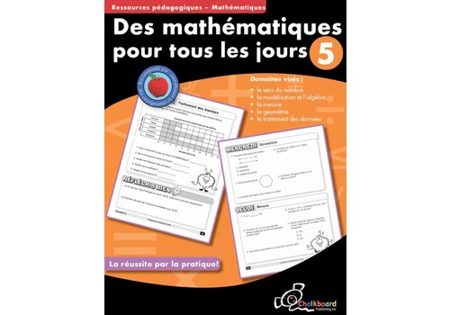 Chalkboard Publishing Des mathematiques pour tous les jours, 5*