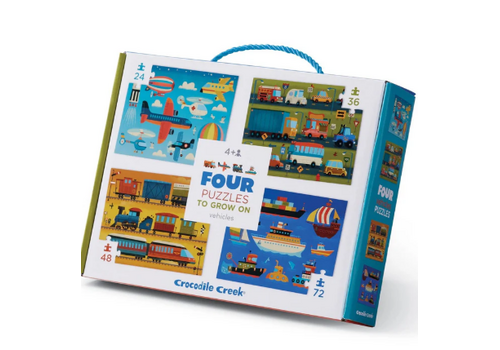 Crocodile Creek Crocodile Creek Four Puzzle - Vehicles*