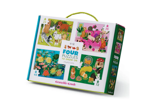 Crocodile Creek Crocodile Creek Four Puzzle - Playful Pets*