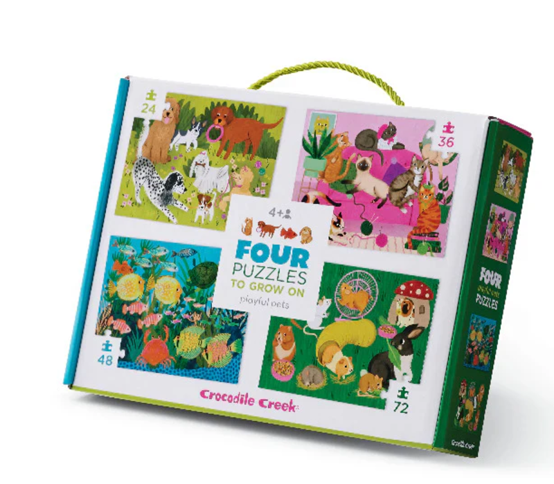 Crocodile Creek Four Puzzle - Playful Pets*