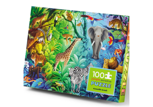 Crocodile Creek 100-Piece Holographic Puzzle - Jungle Paradise*