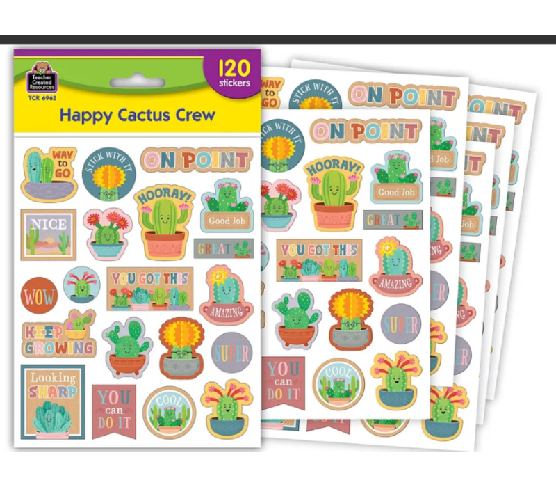 Happy Cactus Crew Stickers*