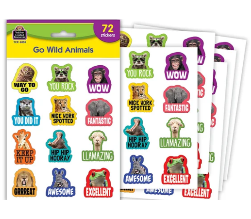 Go Wild Animals Stickers*