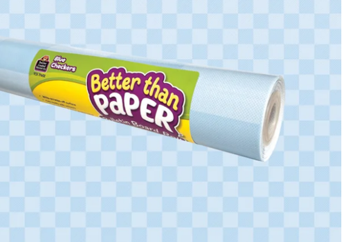 Teacher Created Resources Better Than Paper Bulletin Board Roll- Blue Checkers