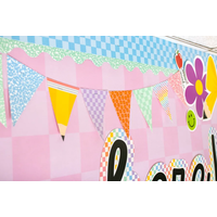 Better Than Paper Bulletin Board Roll-  Pink Checkers *
