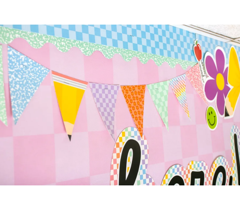 Better Than Paper Bulletin Board Roll-  Pink Checkers *