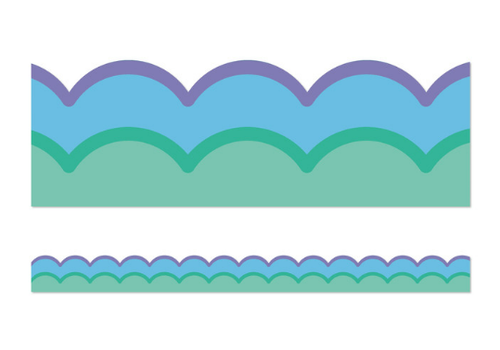 Carson Dellosa Cool Waves Scalloped Bulletin Board Borders*