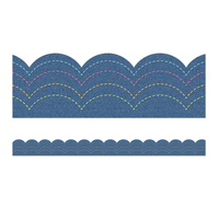 Denim Scalloped Bulletin Board Borders*