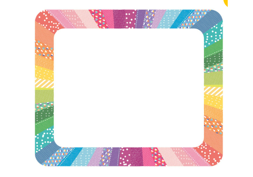 Carson Dellosa Crafty and Cool Name Tags/Labels