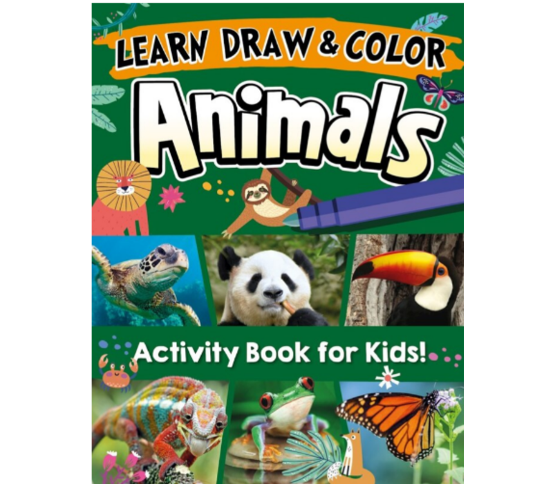 Learn, Draw & Color Animals