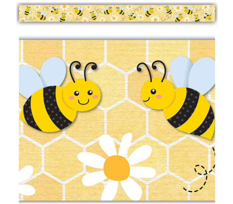 Buzzing Bees Straight Border Trim*