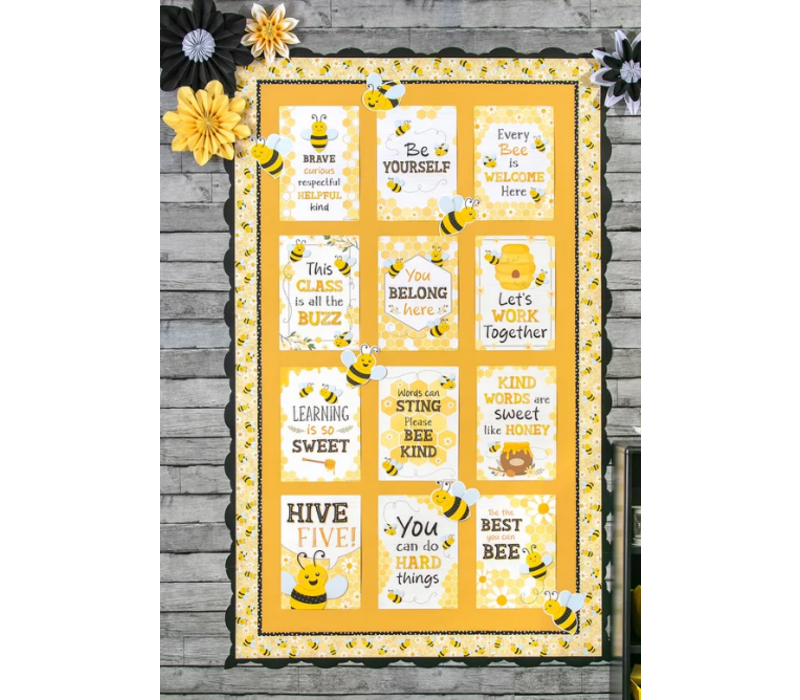 Buzzing Bees Straight Border Trim*