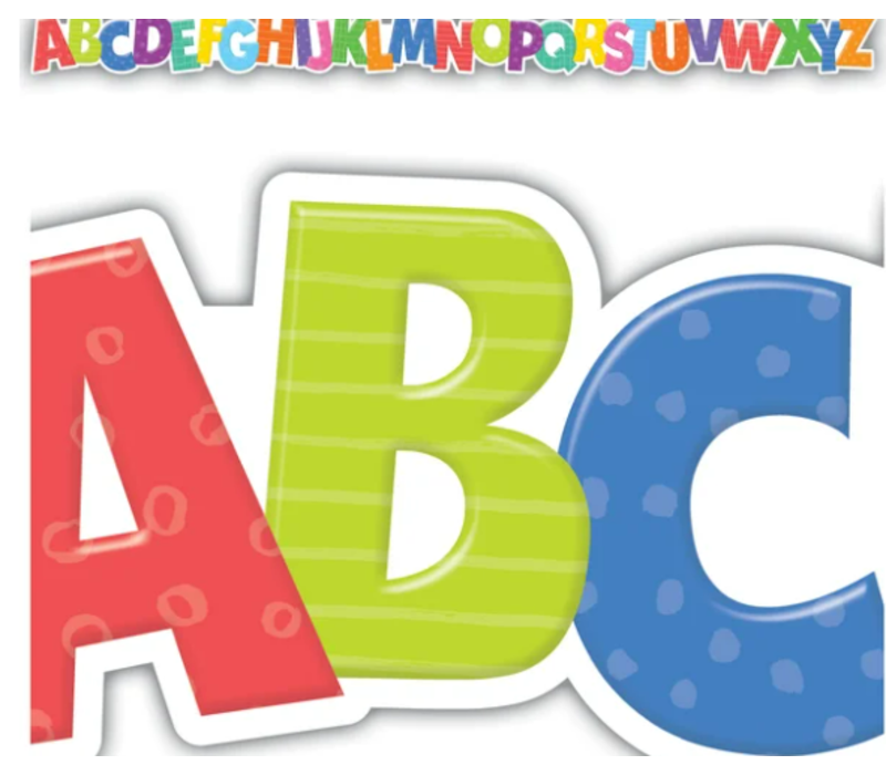 Colorful Alphabet Die-Cut Border Trim*