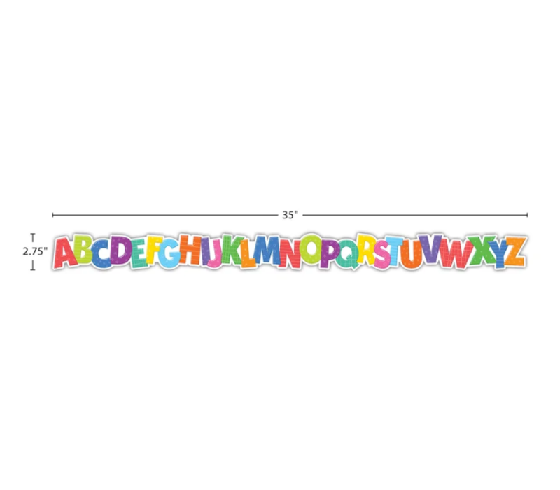 Colorful Alphabet Die-Cut Border Trim*