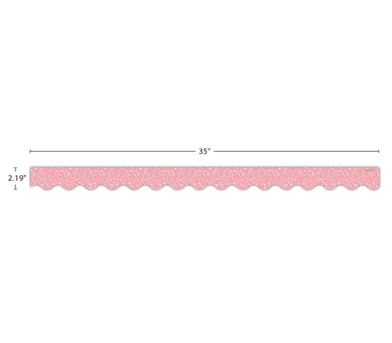 Composition Pink Scalloped Border Trim*
