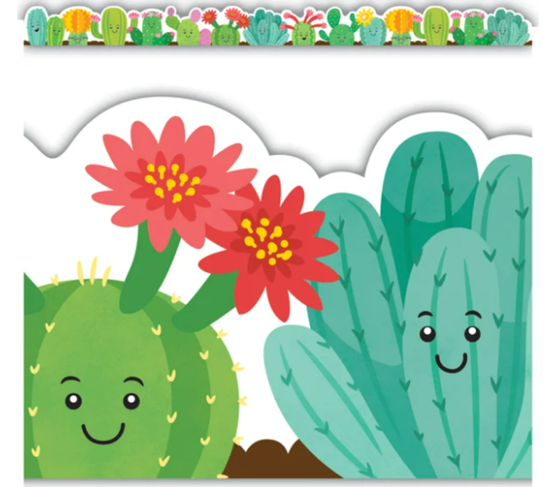 Happy Cactus Crew Die Cut Border Trim*