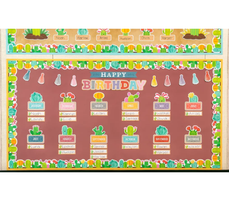 Happy Cactus Crew Die Cut Border Trim*