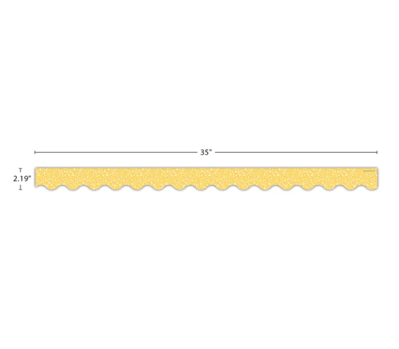 Composition Yellow Scalloped Border Trim*