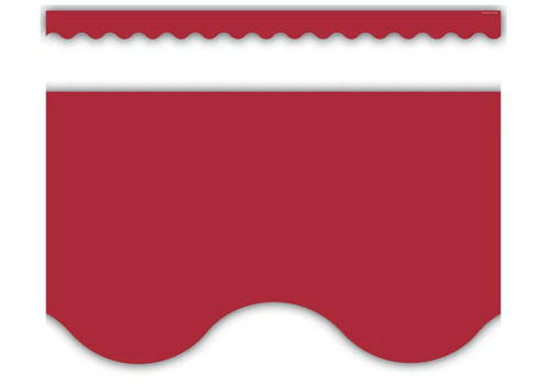 Teacher Created Resources Cranberry Red Scalloped Border Trim*