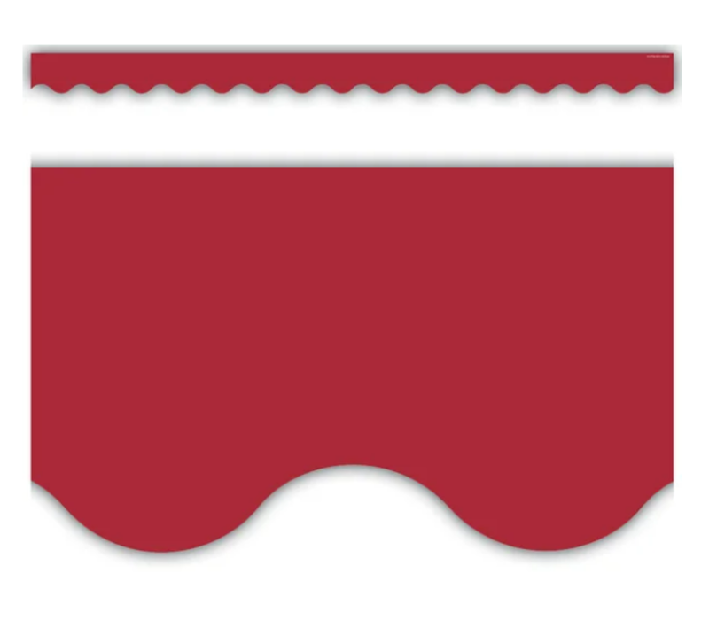 Cranberry Red Scalloped Border Trim*