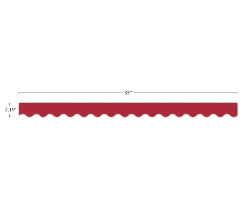 Cranberry Red Scalloped Border Trim*