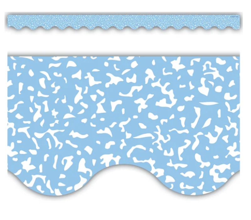 Composition Blue Scalloped Border Trim*