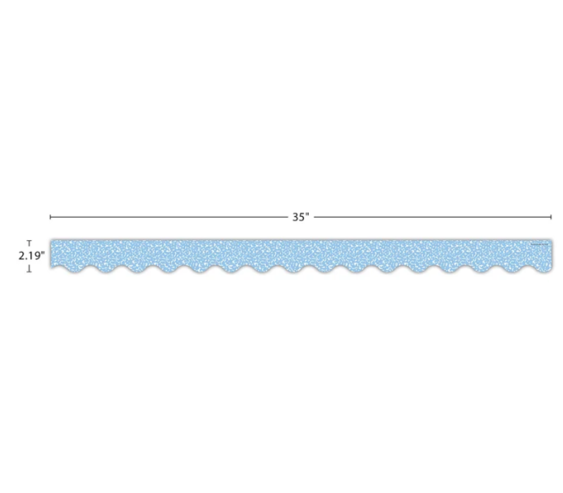 Composition Blue Scalloped Border Trim*